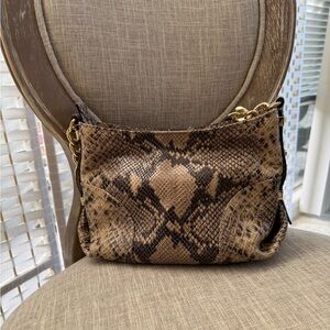 MICHAEL Michael Kors Brown Snake Print Crossbody Bag